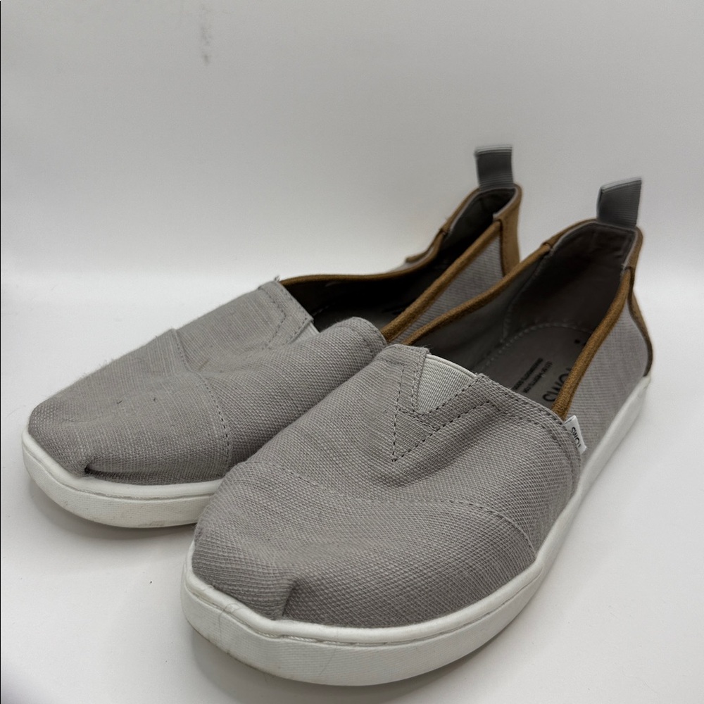 TOMS Gray Slip-On Loafers - Picture 2 of 8